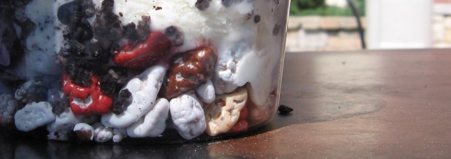 Candy Rocks in Melting Ice Cream