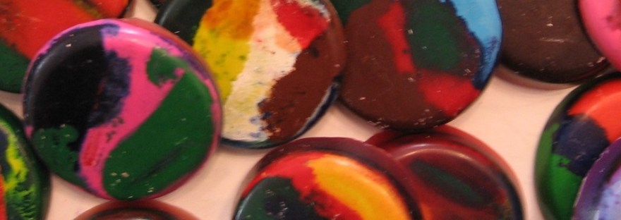 Remelted Crayons from Muffin Tin